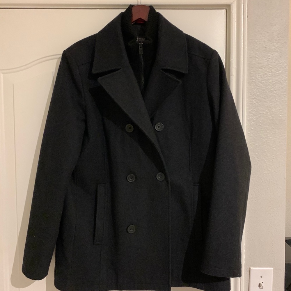 Kenneth Cole Reaction Peacoat with zip out mock